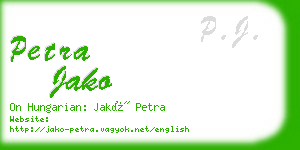 petra jako business card